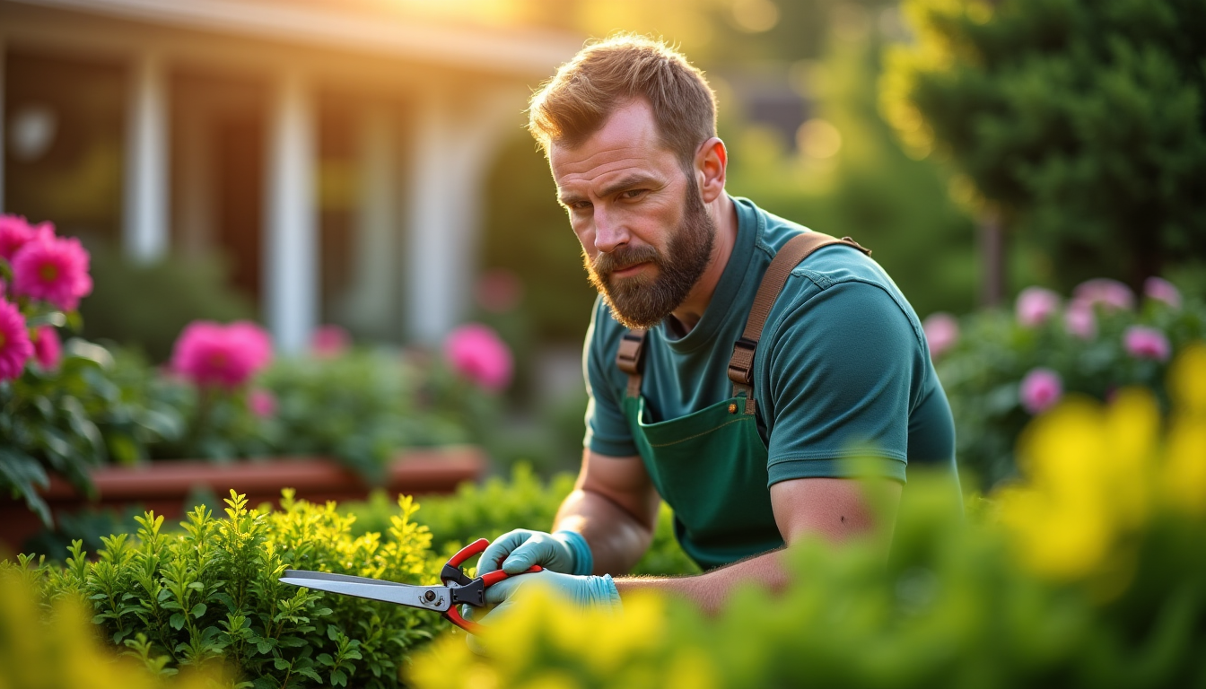 gros plan sur l’importance de recourir à un jardinier paysagiste — réserver l'investissement initial et de maintenir la valeur